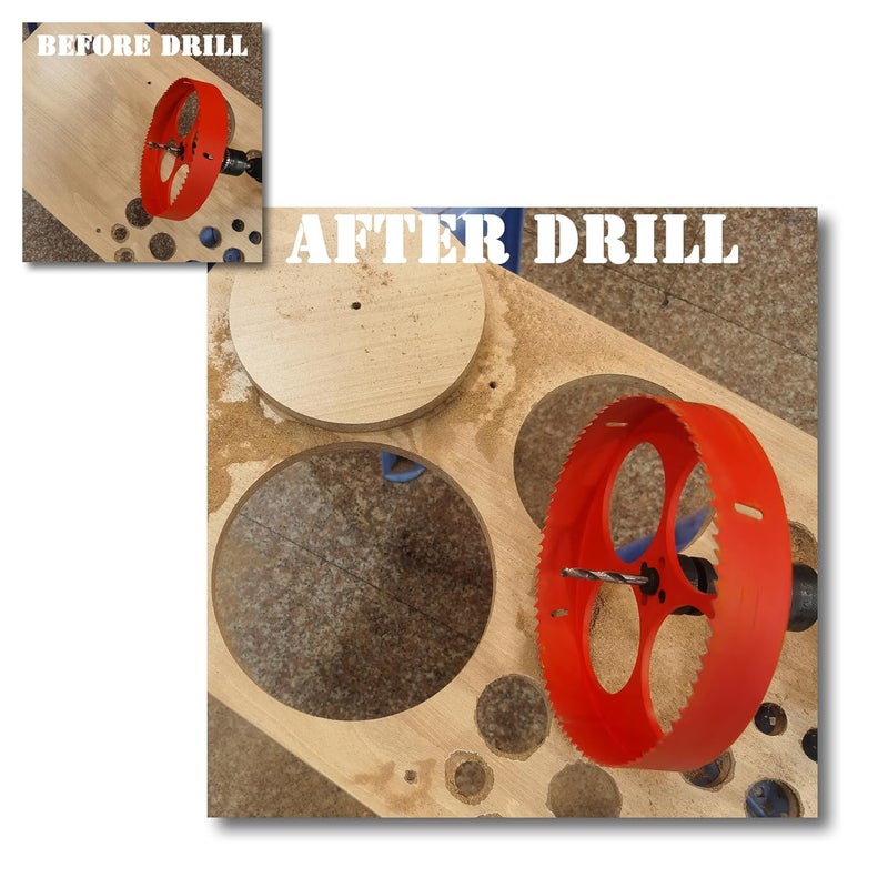VIKITON 7-1/8 Inch Hole Saw with Arbor for Metal Wood Plastic, 7.1 in Bi-Metal Hole Cutter for Different Project with Smooth and Flat Drilling Edge, Fast Chip Removal,Lighter and Portable - Image 3